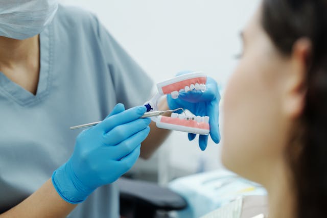 young woman at the dentist